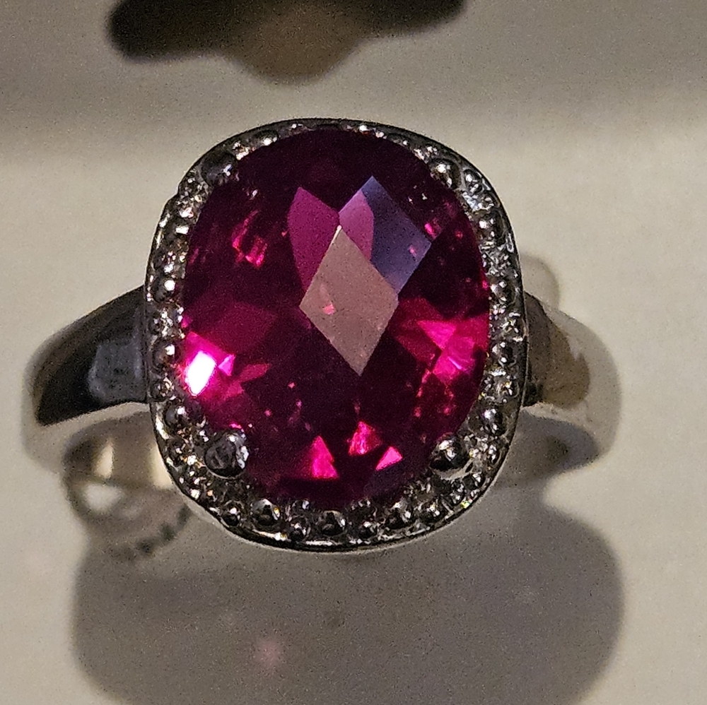 Ashley Cooper Rhodium Plated Cubic Zirconia Size 7 Ring